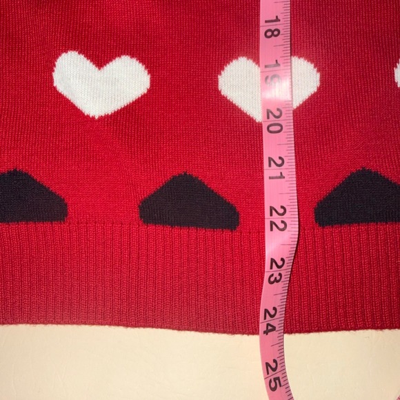 Charter Club Petite Red Heart Pattern Sweater Petite P/L - Picture 3 of 6